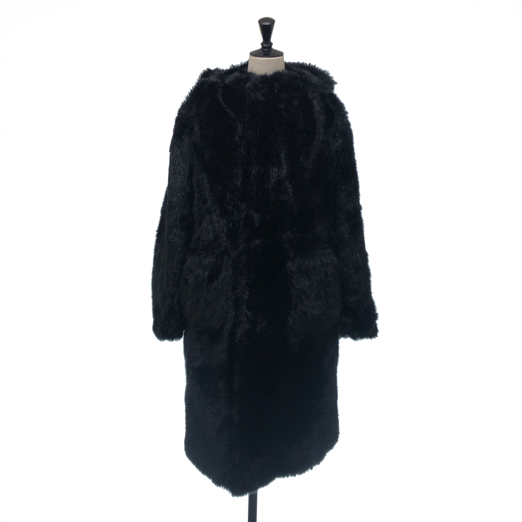 noir kei ninomiya / ノワールケイニノミヤ | 2017AW | リバーシブル 異素材 切替 変形 ベルテッド ファー コート | S | レディース