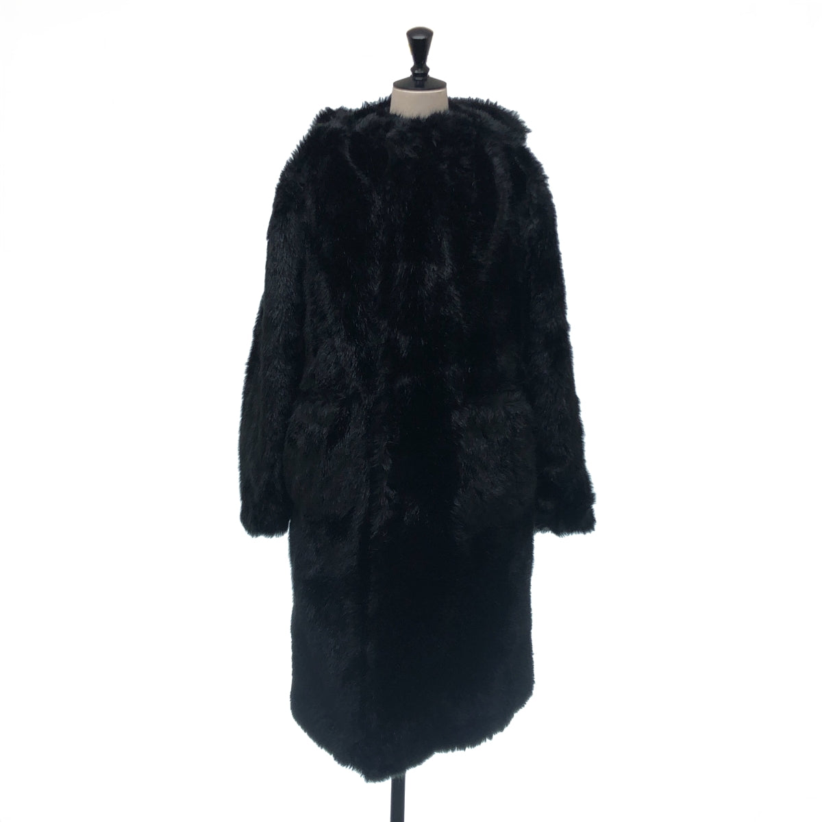 noir kei ninomiya / ノワールケイニノミヤ | 2017AW | リバーシブル 異素材 切替 変形 ベルテッド ファー コート | S | レディース