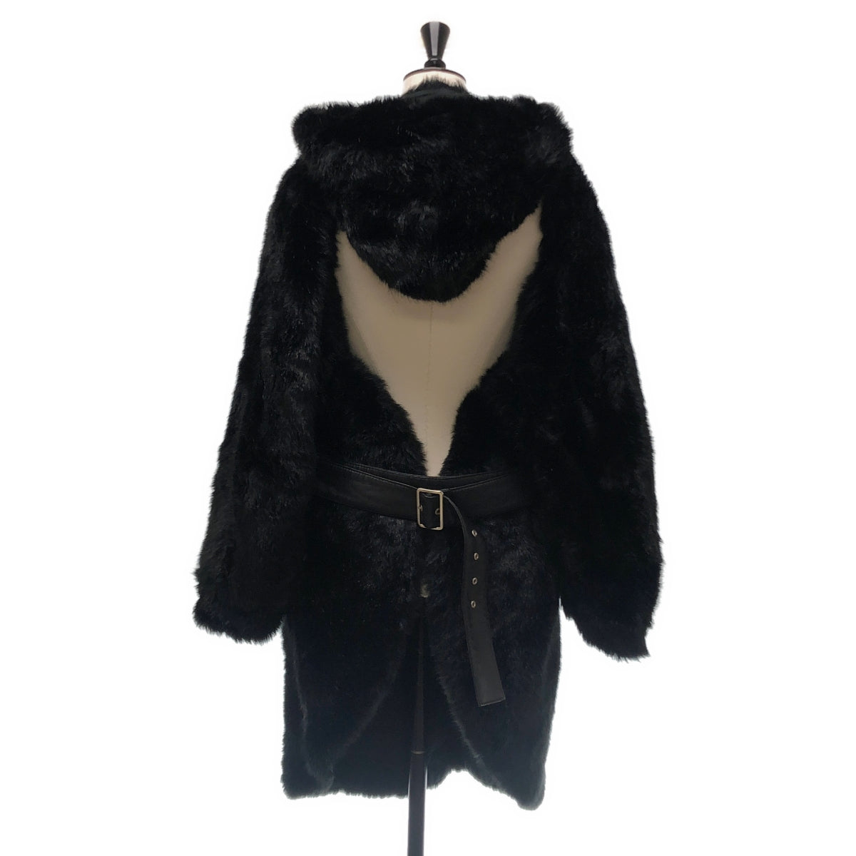 noir kei ninomiya / ノワールケイニノミヤ | 2017AW | リバーシブル 異素材 切替 変形 ベルテッド ファー コート | S | レディース