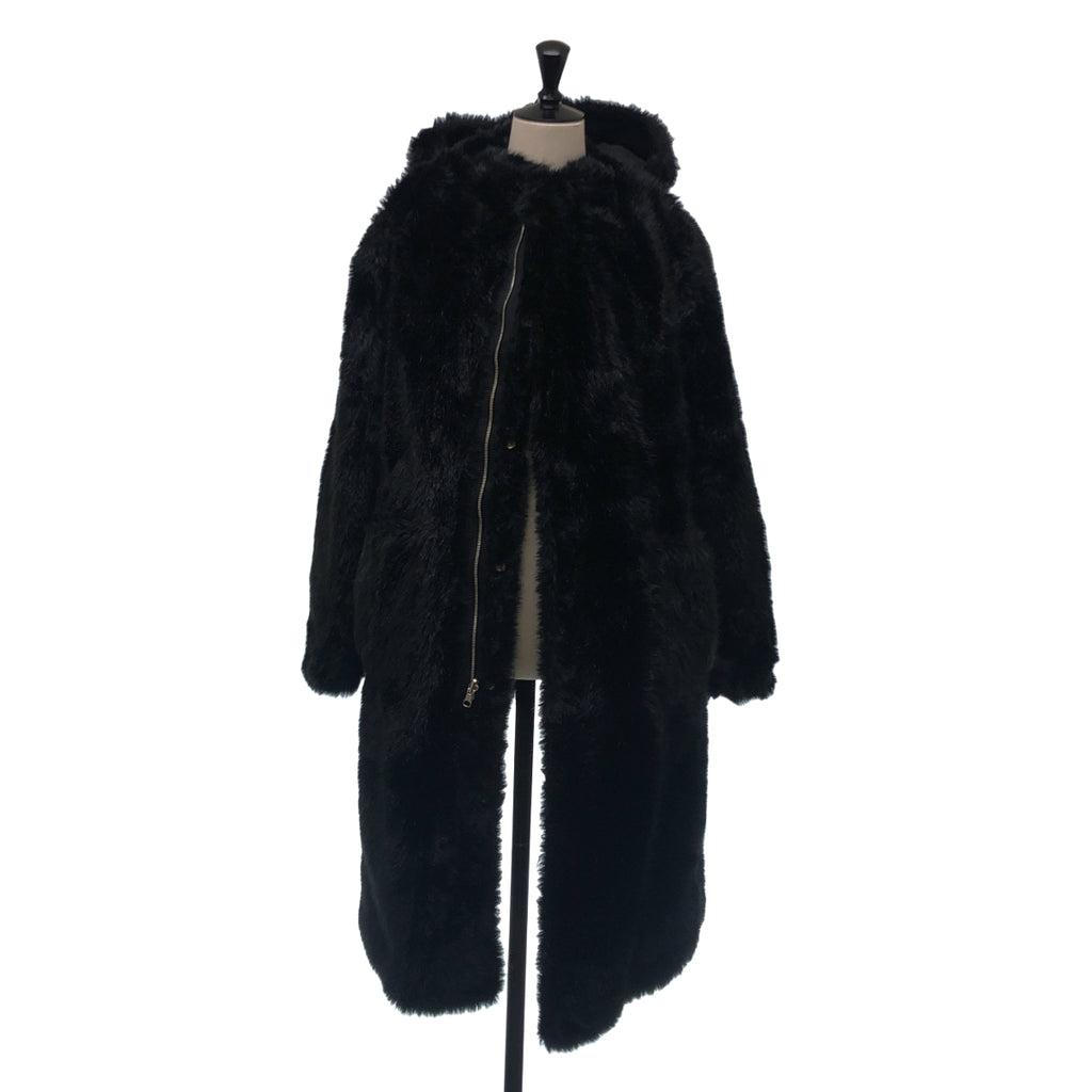 noir kei ninomiya / ノワールケイニノミヤ | 2017AW | リバーシブル 異素材 切替 変形 ベルテッド ファー コート | S | レディース