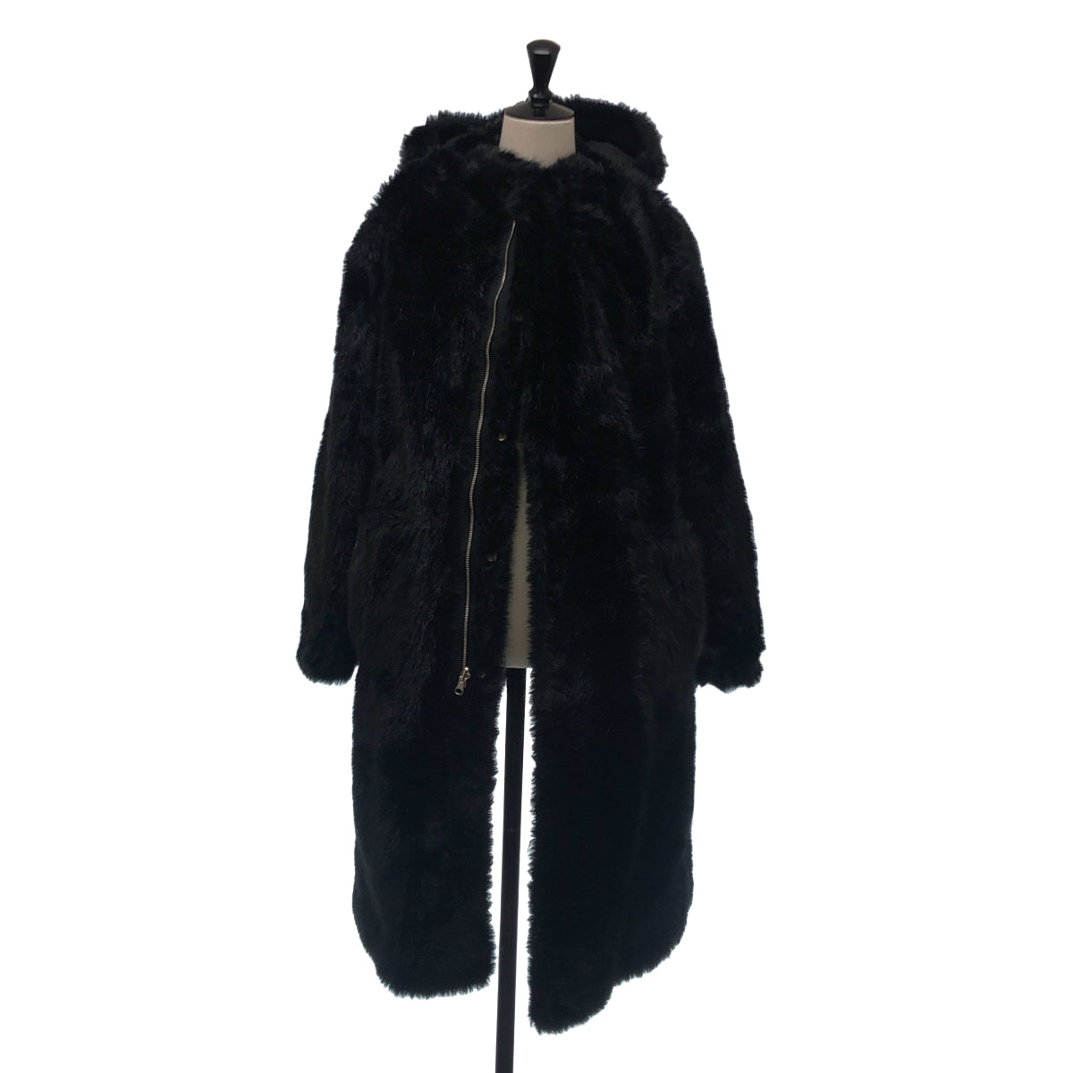 noir kei ninomiya / ノワールケイニノミヤ | 2017AW | リバーシブル 異素材 切替 変形 ベルテッド ファー コート | S | レディース