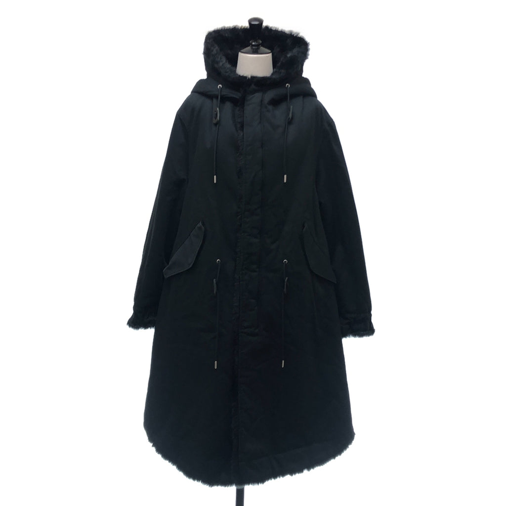 noir kei ninomiya / ノワールケイニノミヤ | 2017AW | リバーシブル 異素材 切替 変形 ベルテッド ファー コート | S | レディース