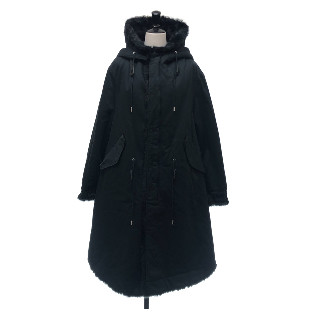 noir kei ninomiya / ノワールケイニノミヤ | 2017AW | リバーシブル 異素材 切替 変形 ベルテッド ファー コート | S | レディース