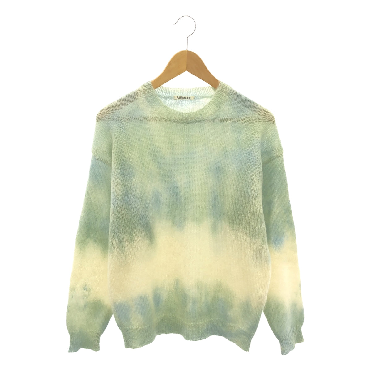 【美品】  AURALEE / オーラリー | 2019AW | MOHAIR TIE DYE KNIT P/O モヘア タイダイ ニット | 1 | ブルー | レディース