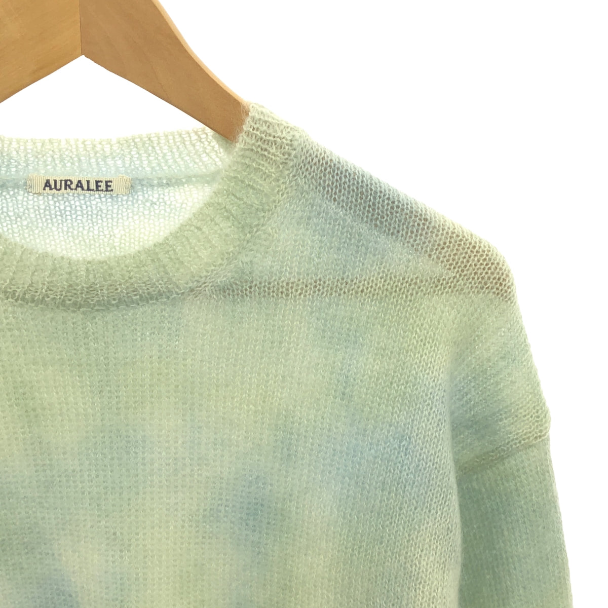 【미품】 AURALEE / 오라리 | 2019AW | MOHAIR TIE DYE KNIT P / O 모헤어 타이 다이 니트 | 1 | 블루 | 여성