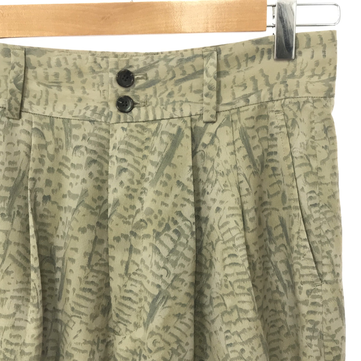 CLANE / CLANE | High-waisted python pants | 2 | Green | Women's