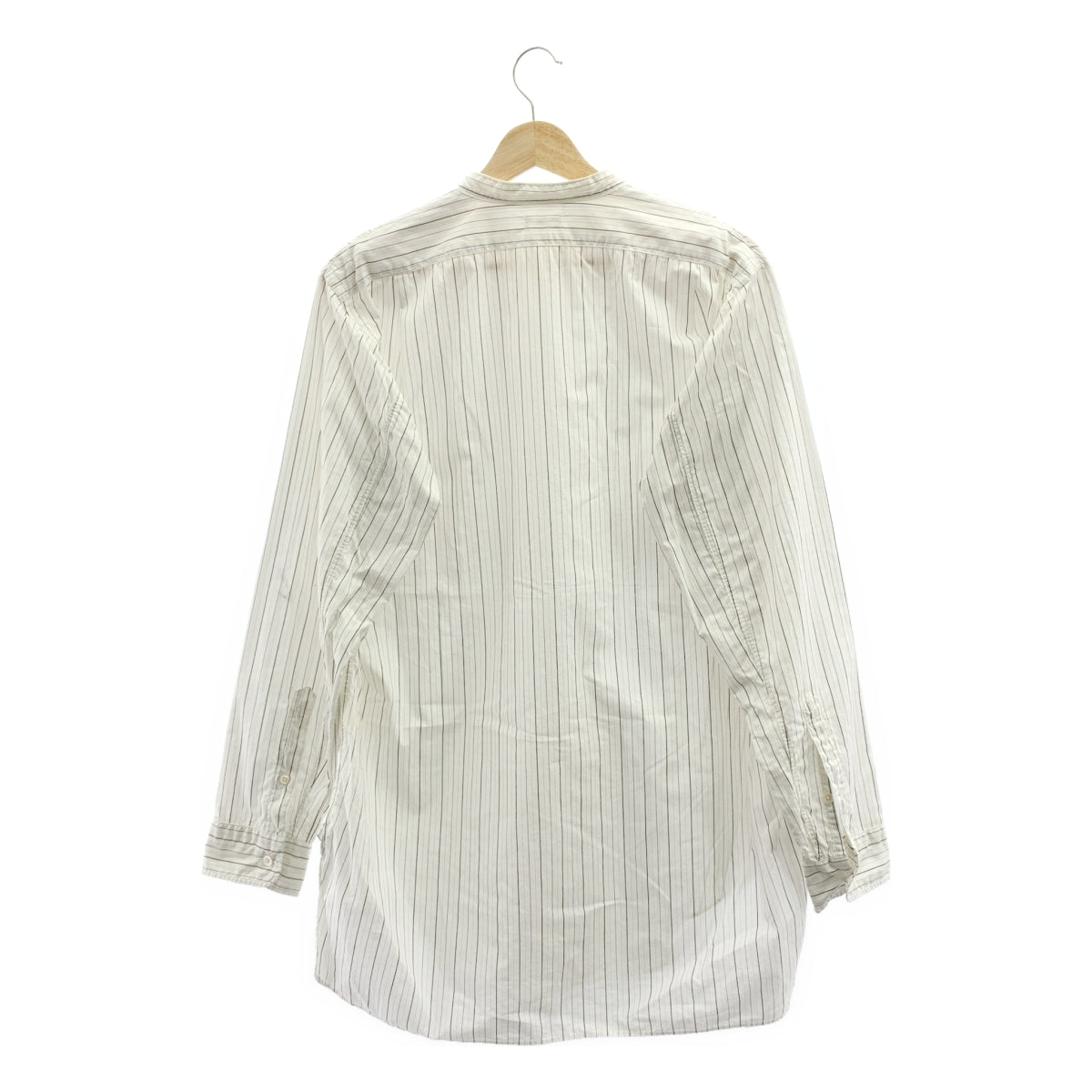 PHIGVEL / フィグベル | コットン ストライプ バンドカラーシャツ | 2 |