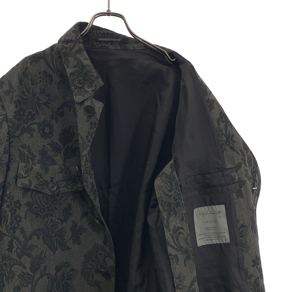 YOHJI YAMAMOTO POUR HOMME / ヨウジヤマモトプールオム | 2024AW | WOMEN PEINT LONG JACKET ジャガード ロング ジャケット | 2 | メンズ