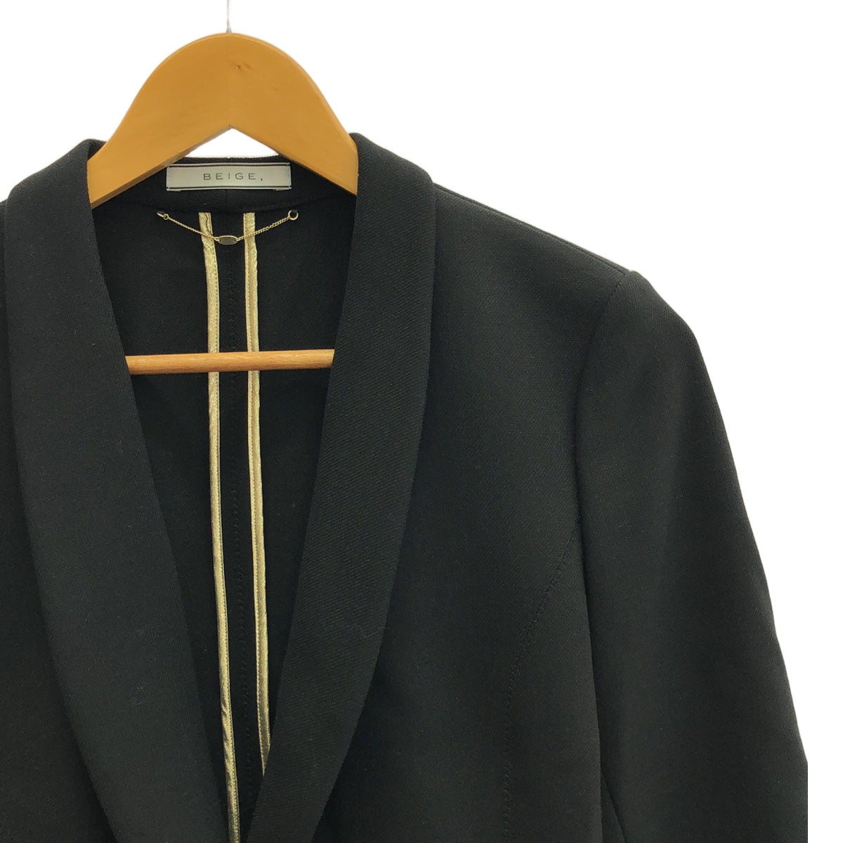 BEIGE， / ベイジ | ウール タキシードジャケット | 4 | ブラック | レディース