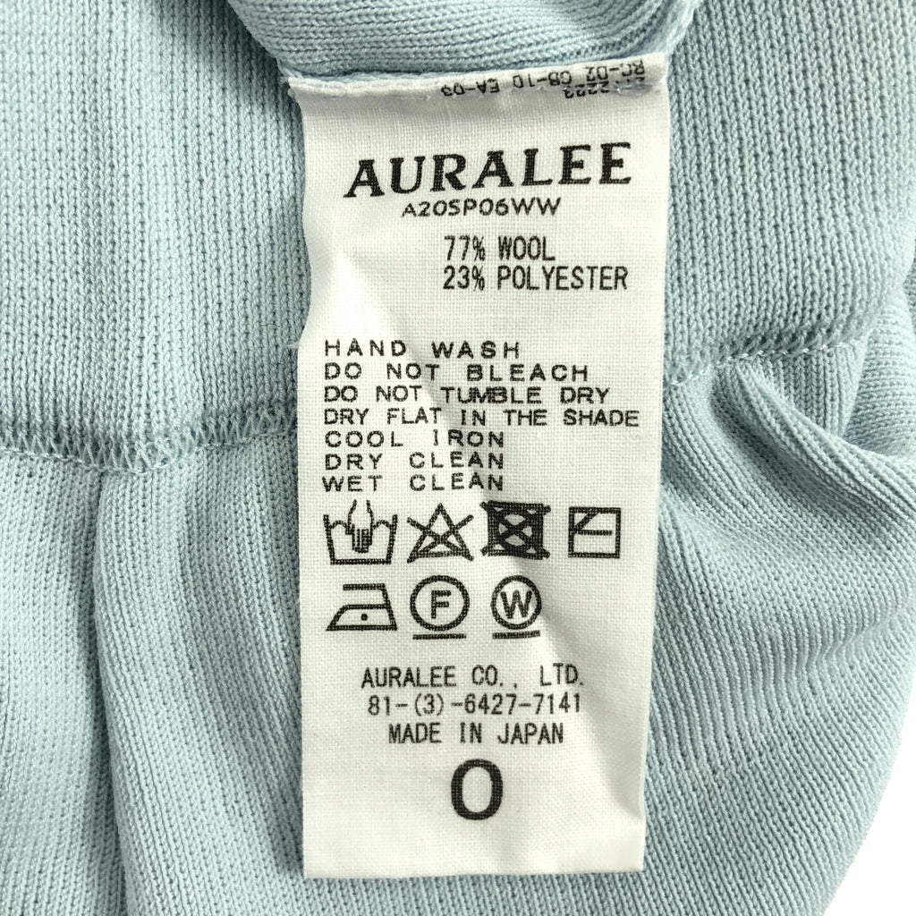 AURALEE / 오라리 | WOOL POLYESTER RIB KNIT PANTS 울 폴리 에스테르 리브 니트 팬츠 | 0 |