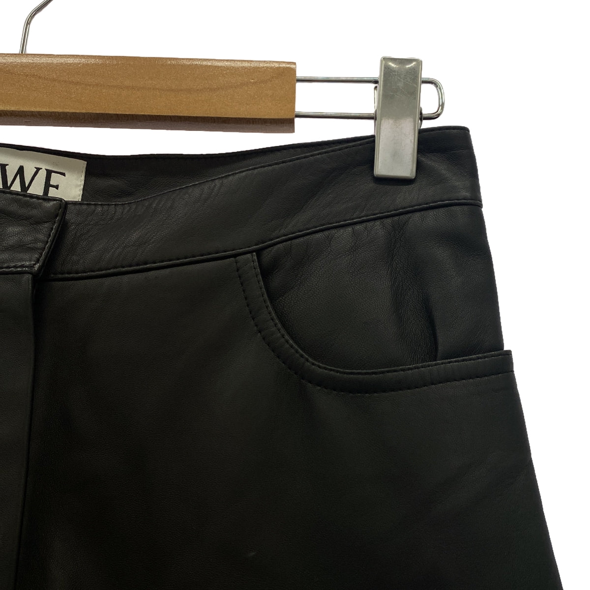 美品】 LOEWE / ロエベ | ナッパレザー パンツ | 34 | ブラック