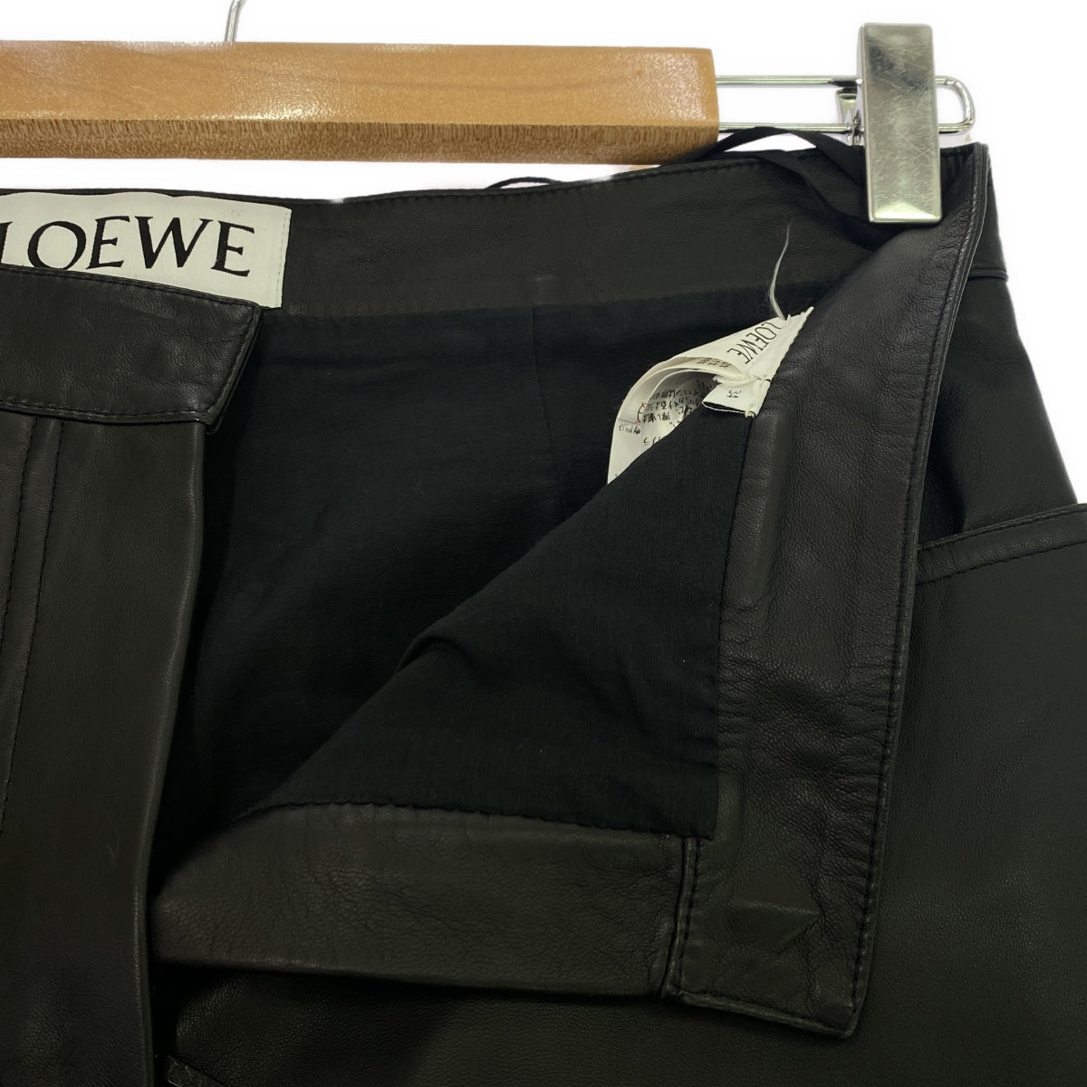 美品】 LOEWE / ロエベ | ナッパレザー パンツ | 34 | ブラック