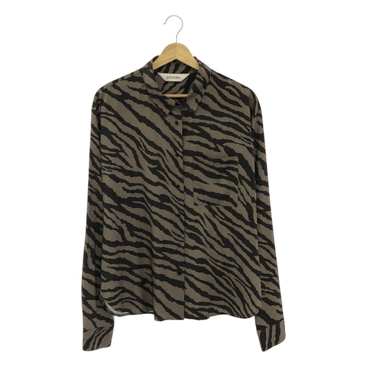 ADAM ET ROPÉ / Adam et Rope | × PROVOKE / Provoke special order zebra print shirt | F | Black / Khaki | Women's