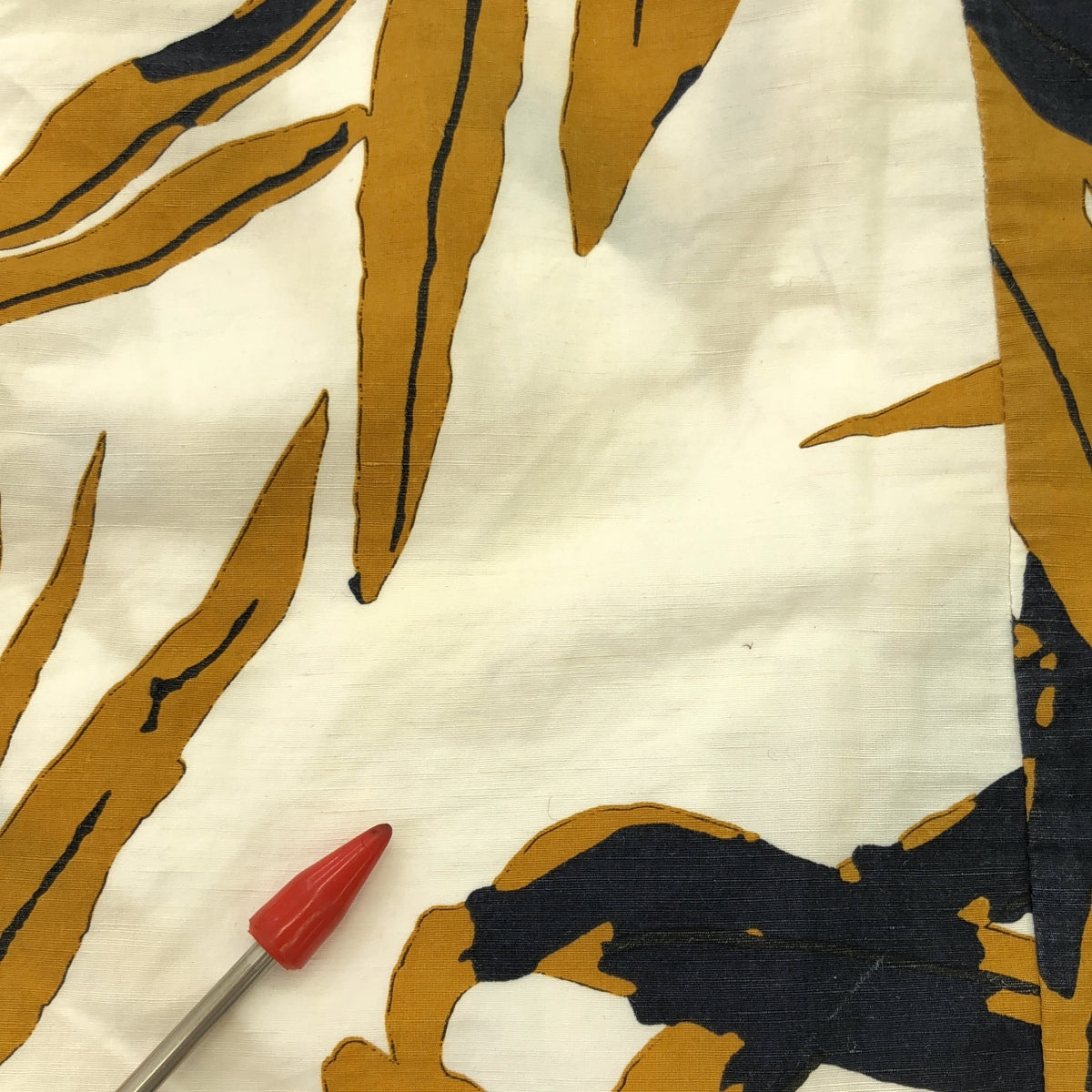 MARNI / マルニ | リーフプリント ロングスカート | 36 | イエロー/ネイビー/ホワイト | レディース