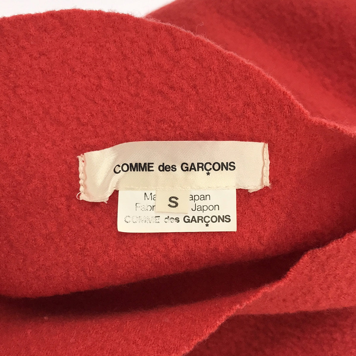 【미품】 COMME des GARCONS / 콤데 갤슨 | 2012AW | 변형 입체 패치 오버 탑스 | S | 레드 | 여성