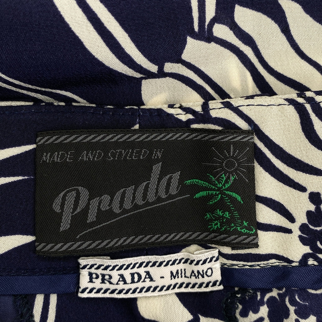 PRADA / プラダ | シルク 総柄 フラワー プリント テーパード パンツ | 38S | レディース