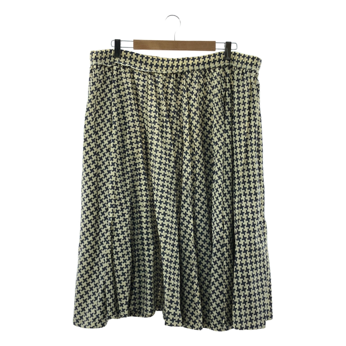 COMME des GARCONS COMME des GARCONS / Comme des | 2002 春夏 |千鳥格羊毛休閒半身裙|中號 |象牙色 / 海軍藍 |女性的