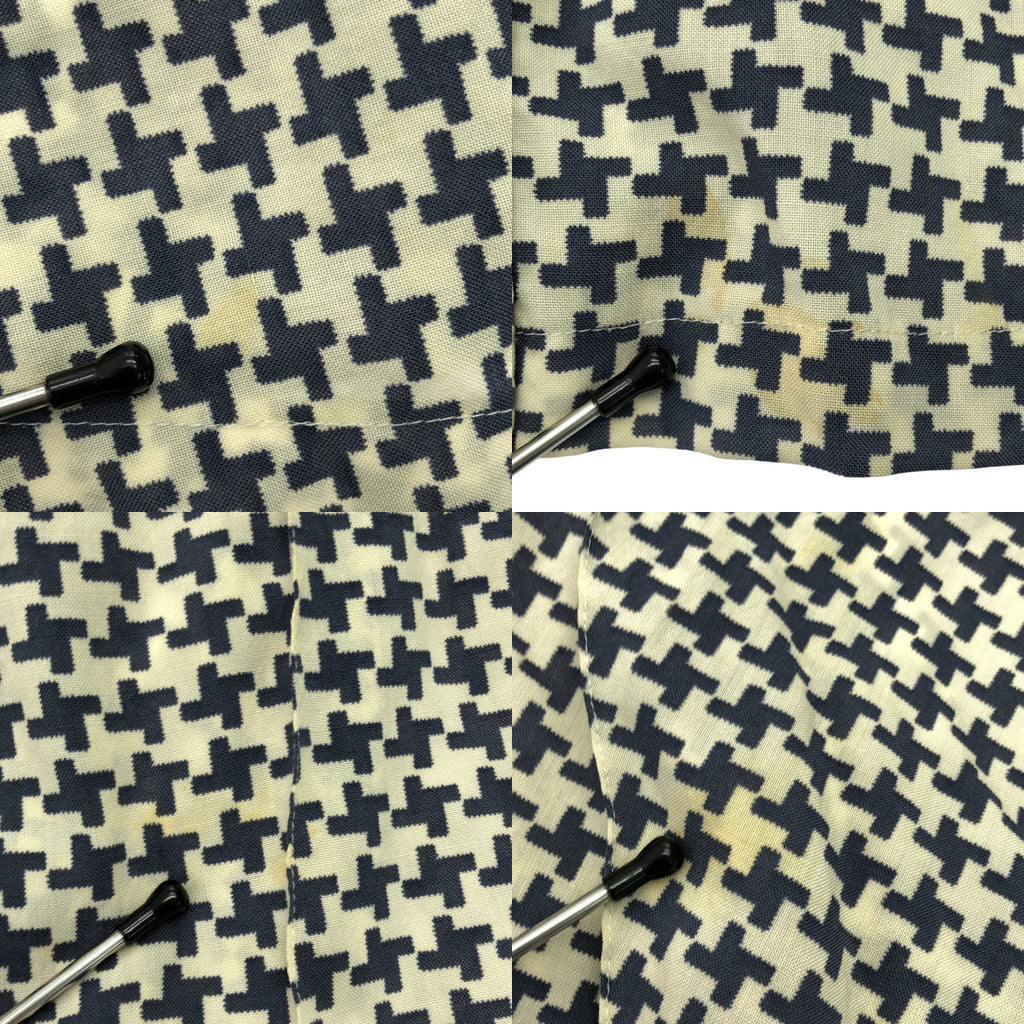 COMME des GARCONS COMME des GARCONS / Comme des | 2002 春夏 |千鳥格羊毛休閒半身裙|中號 |象牙色 / 海軍藍 |女性的