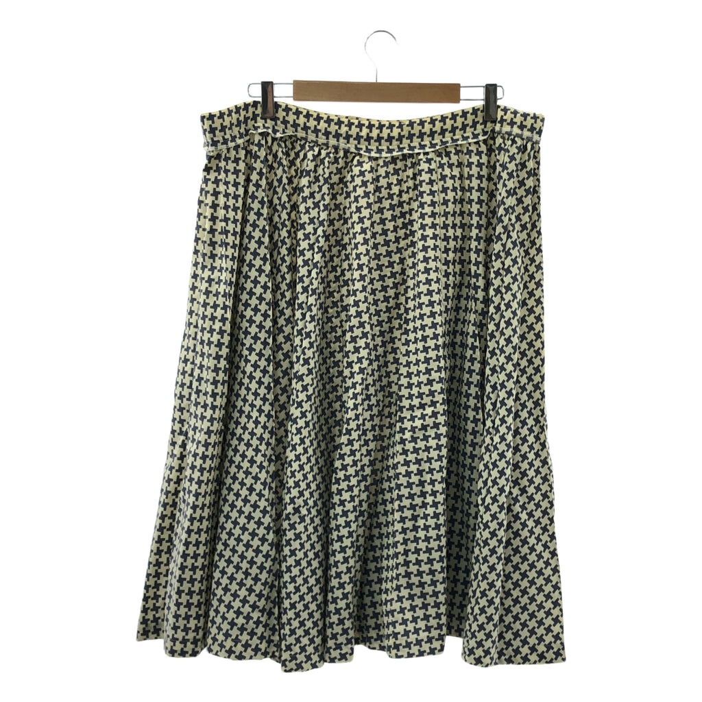 COMME des GARCONS COMME des GARCONS / Comme des | 2002 春夏 |千鳥格羊毛休閒半身裙|中號 |象牙色 / 海軍藍 |女性的