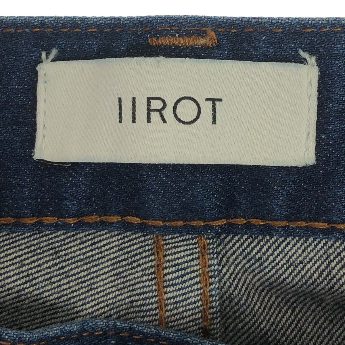 IIROT / イロット | レザーパッチ デニムパンツ | 26 | インディゴ | レディース