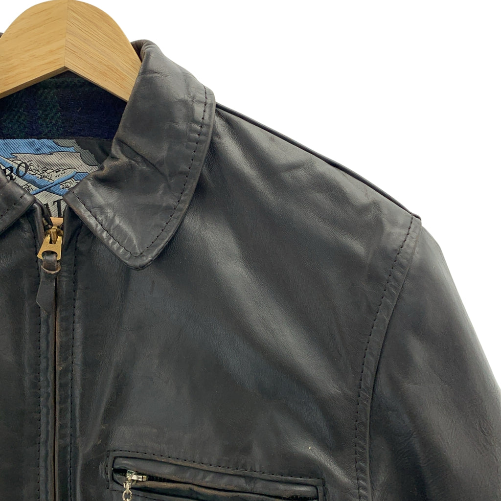 AEROLEATHER / エアロレザー | 1990s | Genuine Front Quarter Horsehide / ホースハイド レザー シングル ライダース ジャケット / 総裏地 | 34 | ブラック | メンズ