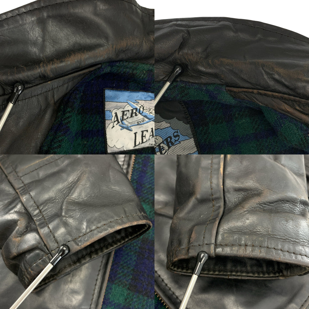 AEROLEATHER / エアロレザー | 1990s | Genuine Front Quarter Horsehide / ホースハイド レザー シングル ライダース ジャケット / 総裏地 | 34 | ブラック | メンズ