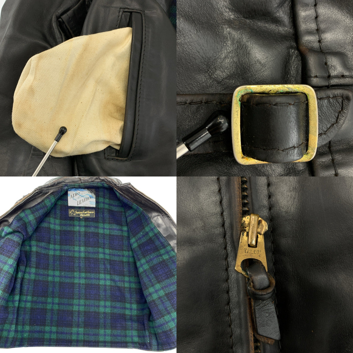 AEROLEATHER / エアロレザー | 1990s | Genuine Front Quarter Horsehide / ホースハイド レザー シングル ライダース ジャケット / 総裏地 | 34 | ブラック | メンズ