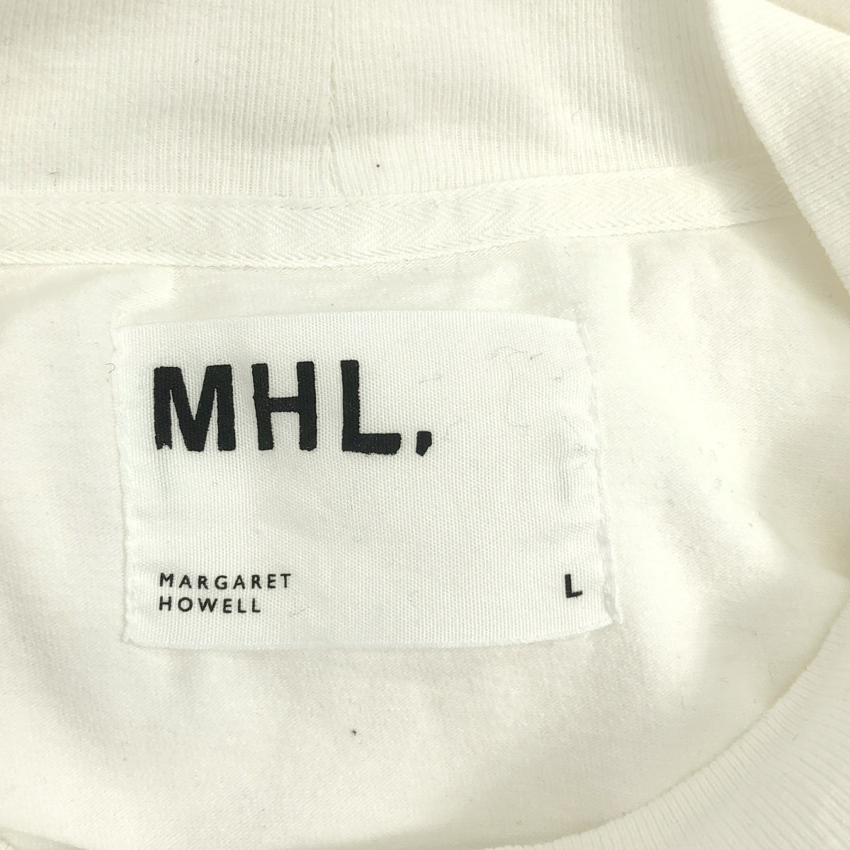 MHL. / エムエイチエルマーガレットハウエル | コットン モックネック カットソー | L | ホワイト | メンズ