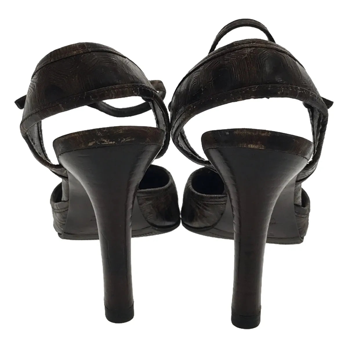 FENDI / フェンディ | ストラップ オープントゥサンダル | 35 1/2 | ブラウン | レディース