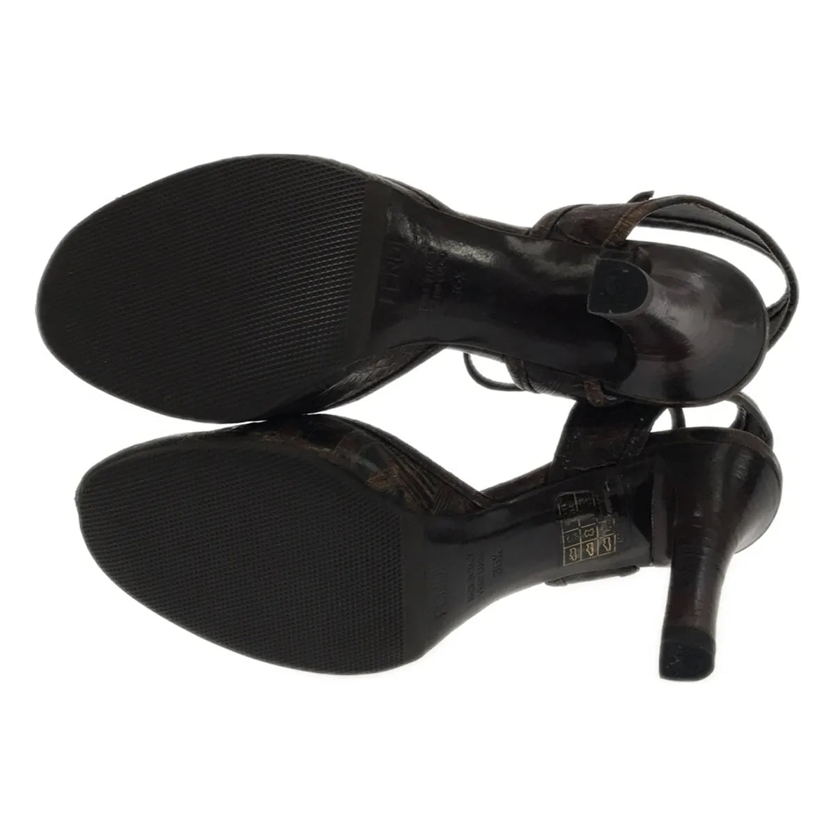 FENDI / フェンディ | ストラップ オープントゥサンダル | 35 1/2 | ブラウン | レディース