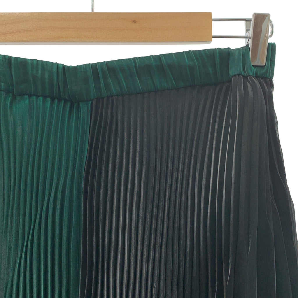 UN3D / 앤슬리드 | 오리가미 플리츠 이지 팬츠 | 38 | 그린 / 블랙 | 여성