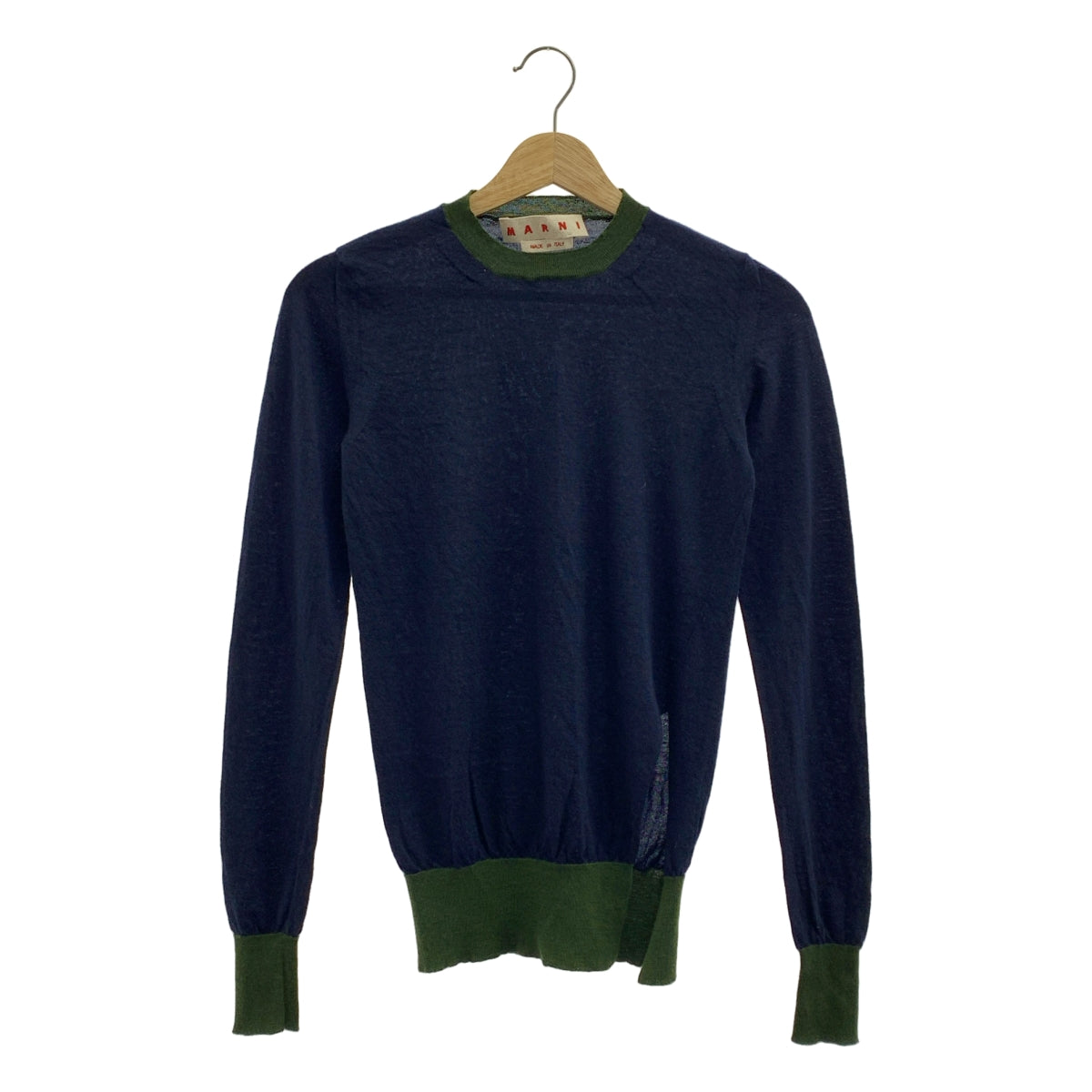 MARNI / マルニ | カシミヤ サイドスリット クルーネックニット | 38