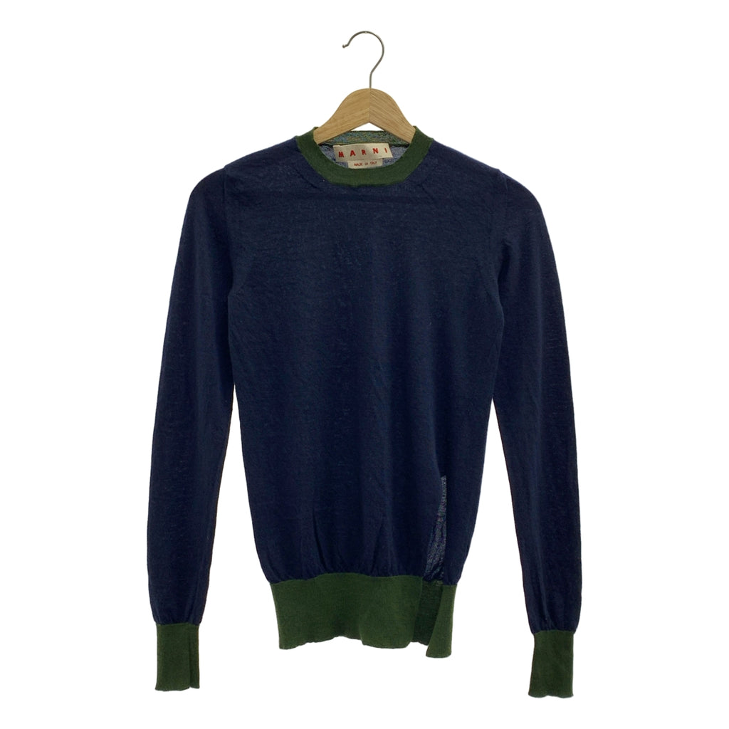 MARNI / マルニ | カシミヤ サイドスリット クルーネックニット | 38 | レディース