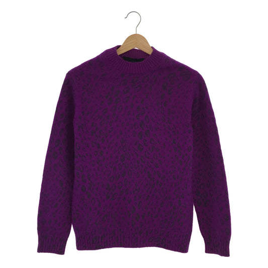 tricot COMME des GARCONS | Leopard knit pullover | Purple / Black | Women's