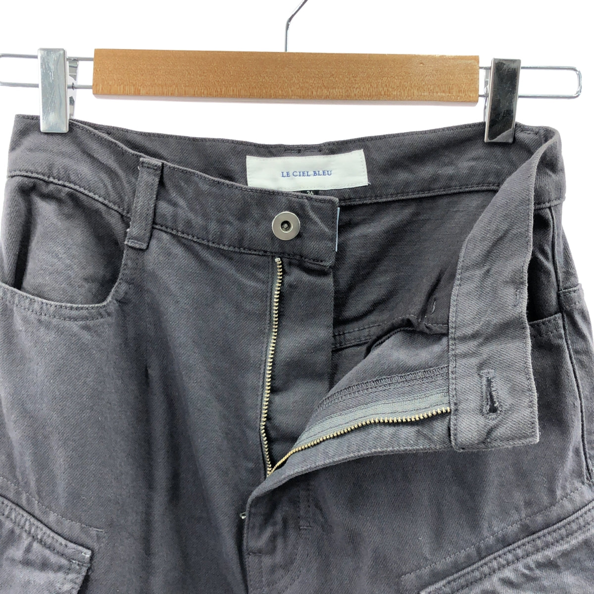 LE CIEL BLEU / ルシェルブルー | Wide Cargo Pants / ワイド カーゴ パンツ | 36 | チャコールグレー | レディース