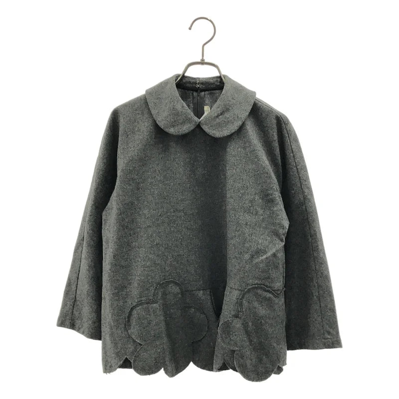 COMME des GARCONS / コムデギャルソン | 2013AW | 洗い加工 ウール ラウンドカラー ブラウス シャツ | S | レディース