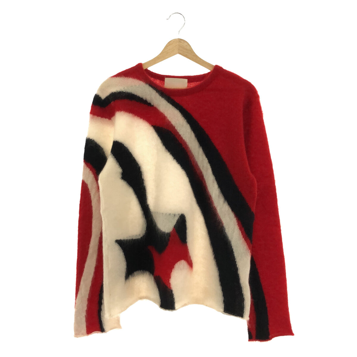 THE WORLD IS YOURS | 2021AW | Big logo mohair knit | M | Red | Men's