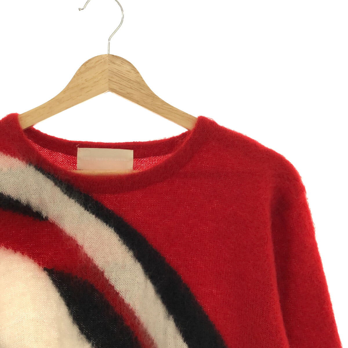 THE WORLD IS YOURS | 2021AW | Big logo mohair knit | M | Red | Men's