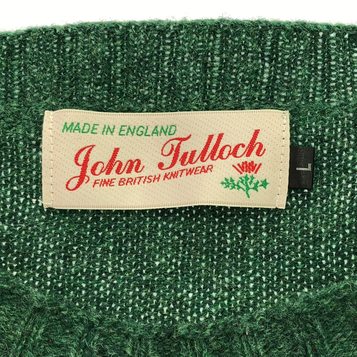 JOHN TULLOCH / ジョンタロック | ウール プルオーバー ニット | L | グリーン | メンズ