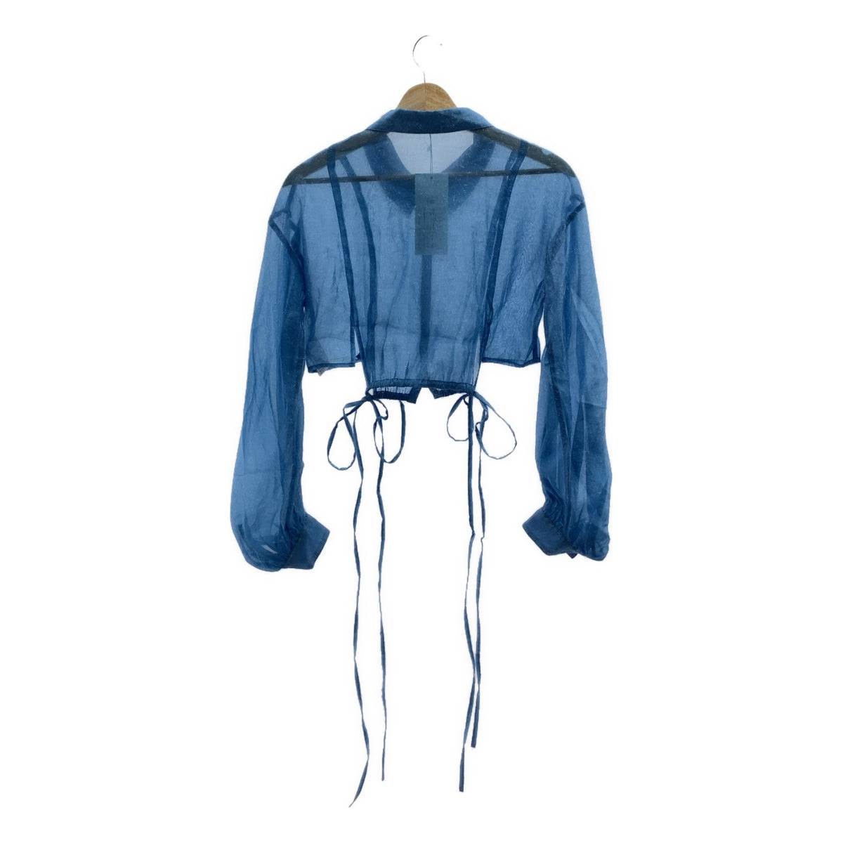 【美品】  MURRAL / ミューラル | Fluffy jacquard shirt ジャガード シャツ ブラウス | F | ライトブルー | レディース