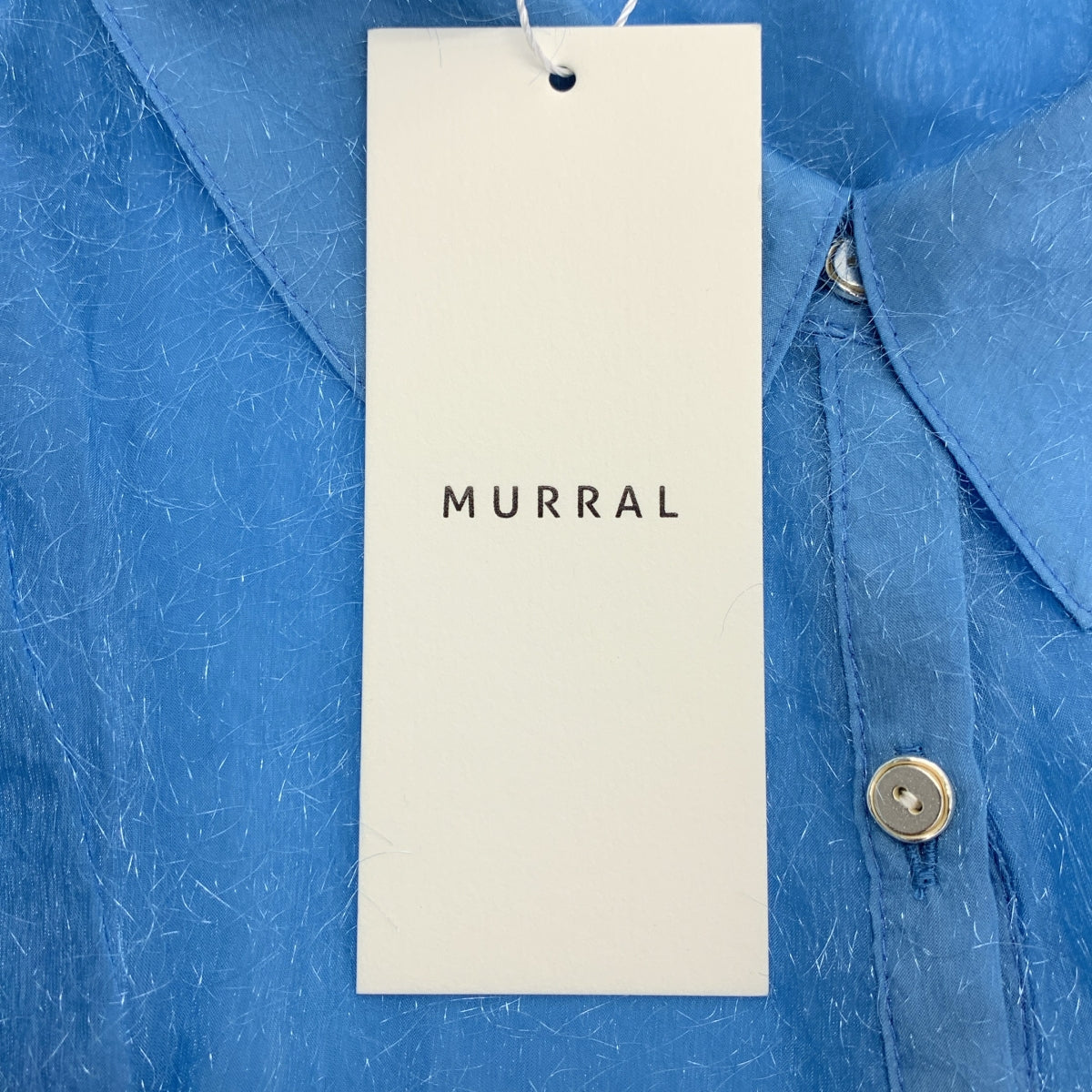 【美品】  MURRAL / ミューラル | Fluffy jacquard shirt ジャガード シャツ ブラウス | F | ライトブルー | レディース