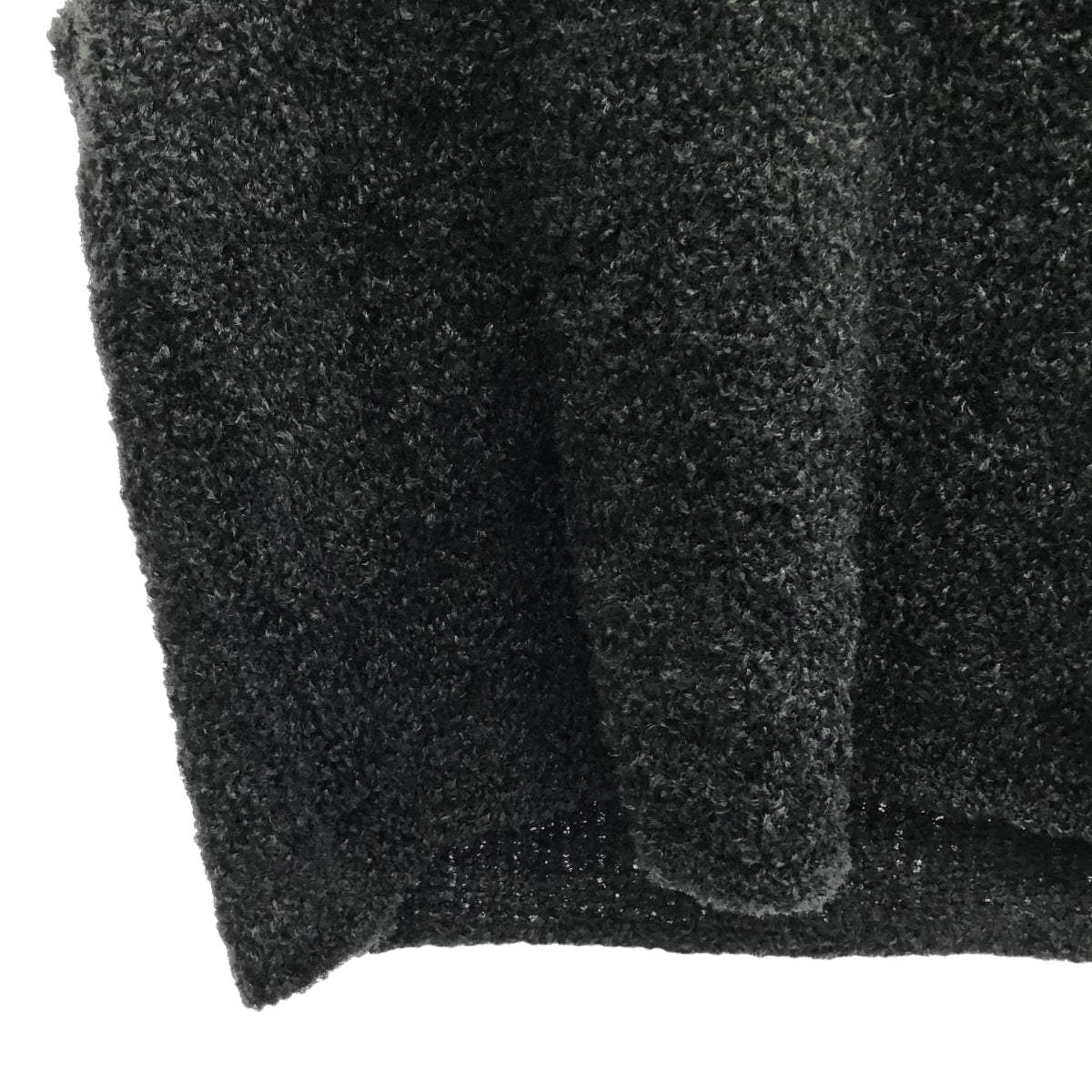 mizuiroind / ミズイロインド | hairy yarn wide vest へアリーヤーン ワイドベスト | F | ブラック | レディース