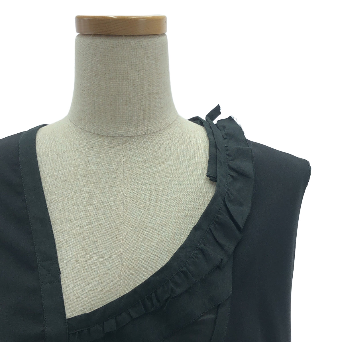 Hussein Chalayan / 후세인 차라얀 | 프릴 장식 비대칭 드레스 원피스 / 총 안감 | 44 | 블랙 | 여성