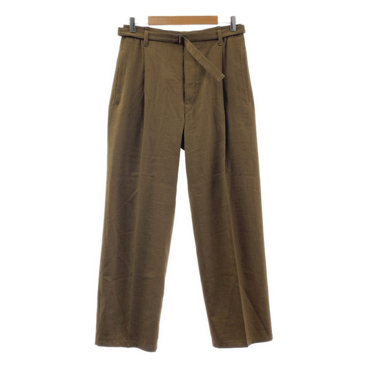 LEMAIRE / 르메르 | Pleat front trousers / 벨티드 택 테이퍼드 팬츠 | 46 | 남성