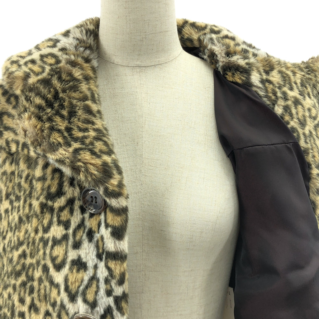 JUNYA WATANABE COMME des GARCONS / ジュンヤワタナベ | 2008AW | レオパード フェイクファー ショート コート | ブラウン | レディース