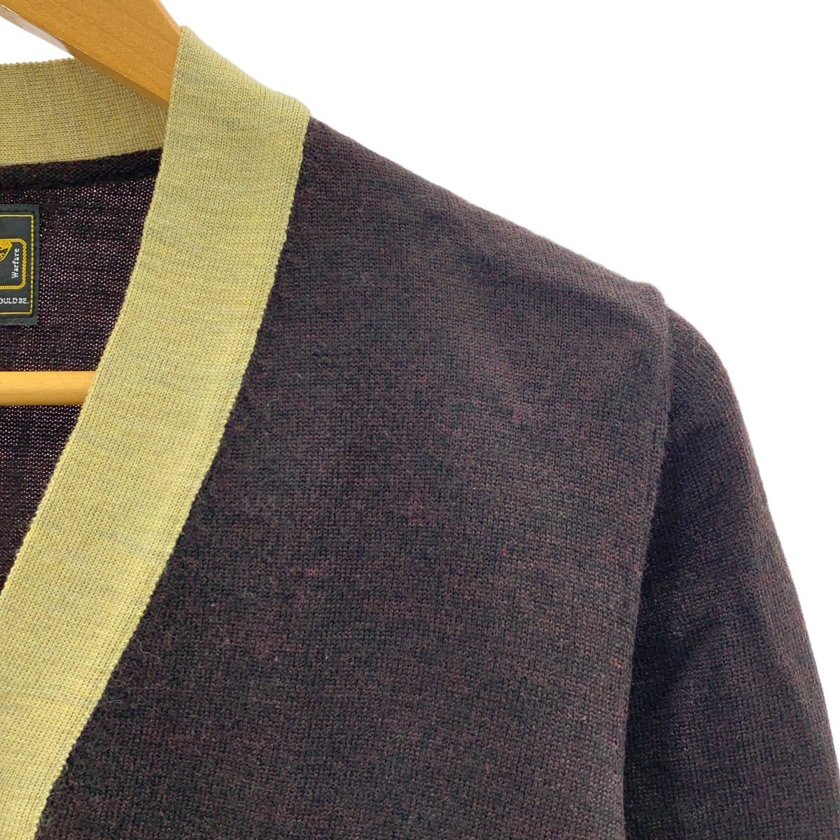 WTAPS / ダブルタップス | JOCKS / SWEATER.BUTTON.WOOL ウール Vネック ニットカーディガン | M | ブラウン | メンズ