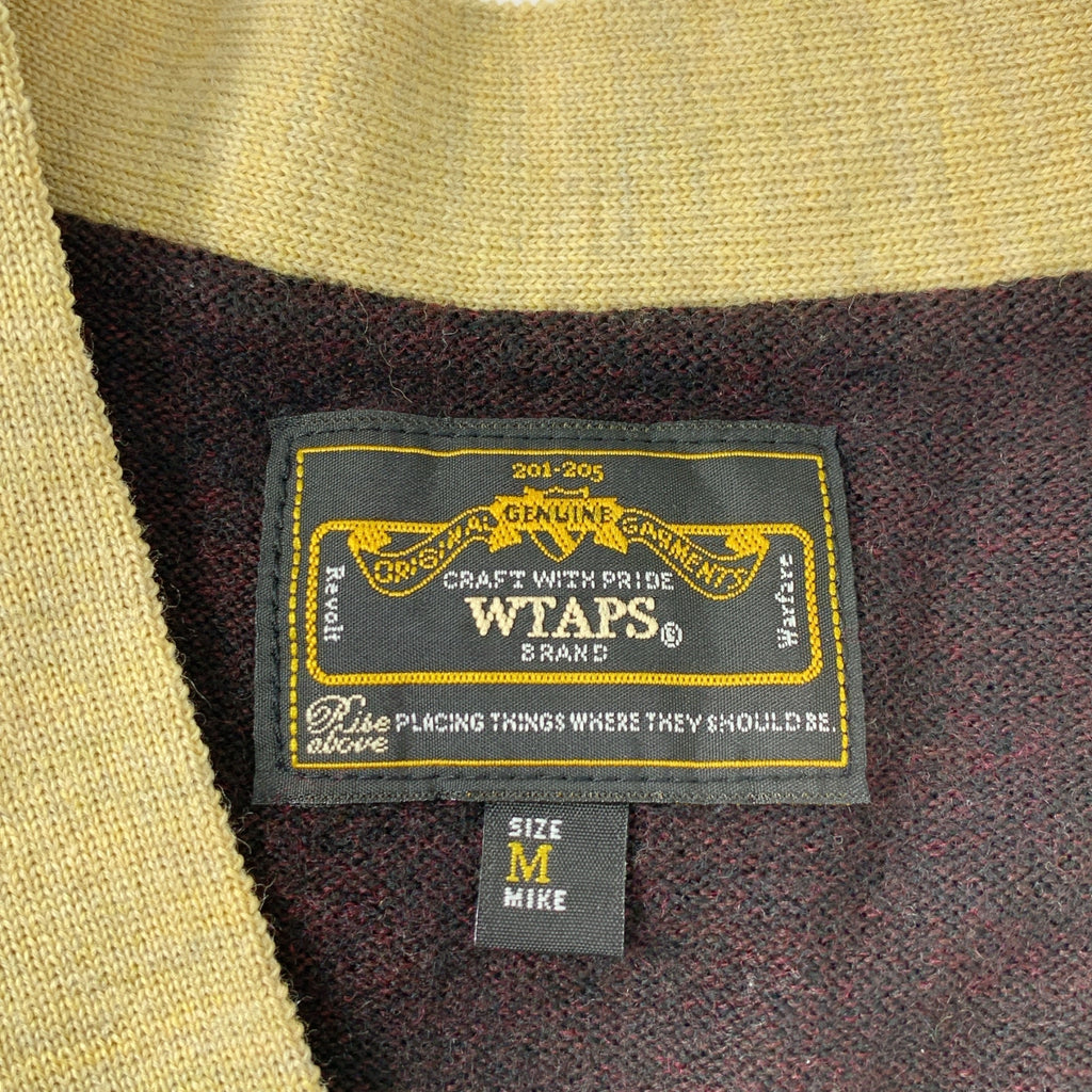 WTAPS / ダブルタップス | JOCKS / SWEATER.BUTTON.WOOL ウール Vネック ニットカーディガン | M | ブラウン | メンズ