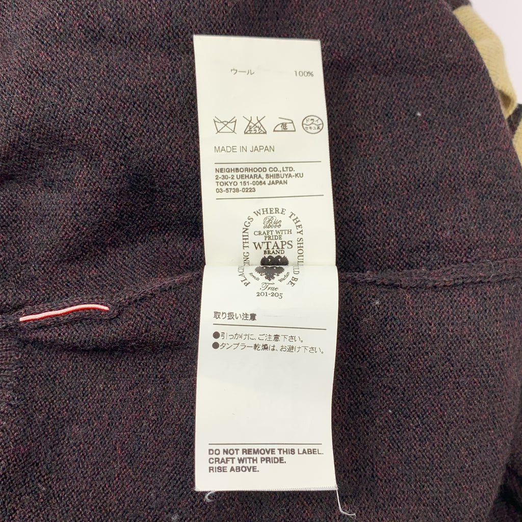 WTAPS / ダブルタップス | JOCKS / SWEATER.BUTTON.WOOL ウール Vネック ニットカーディガン | M | ブラウン | メンズ