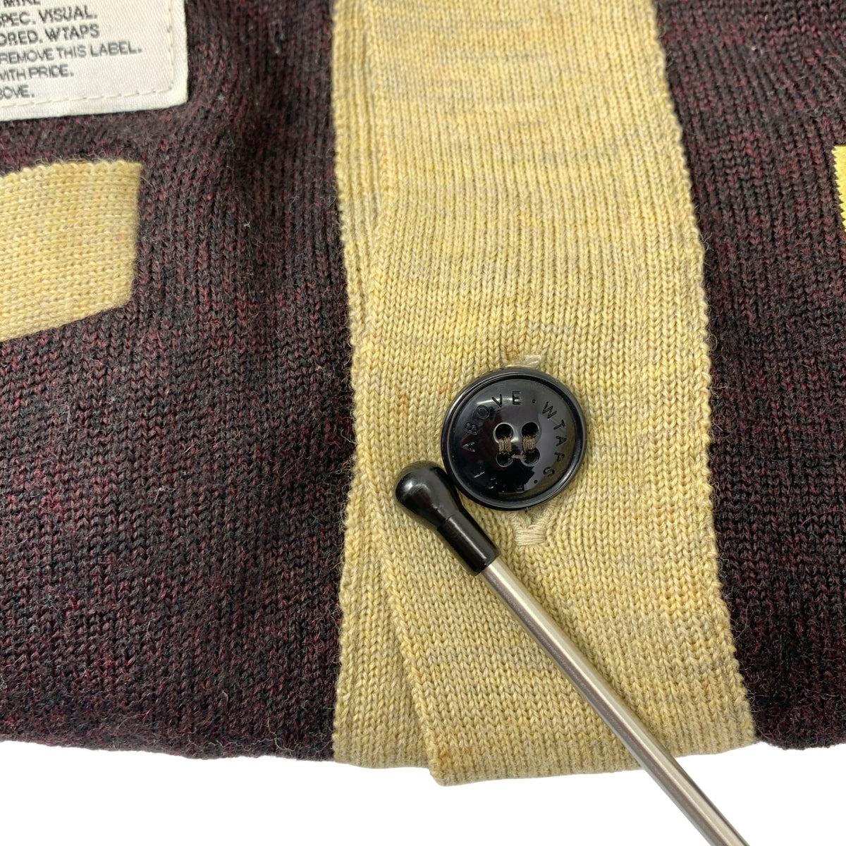 WTAPS / ダブルタップス | JOCKS / SWEATER.BUTTON.WOOL ウール Vネック ニットカーディガン | M | ブラウン | メンズ