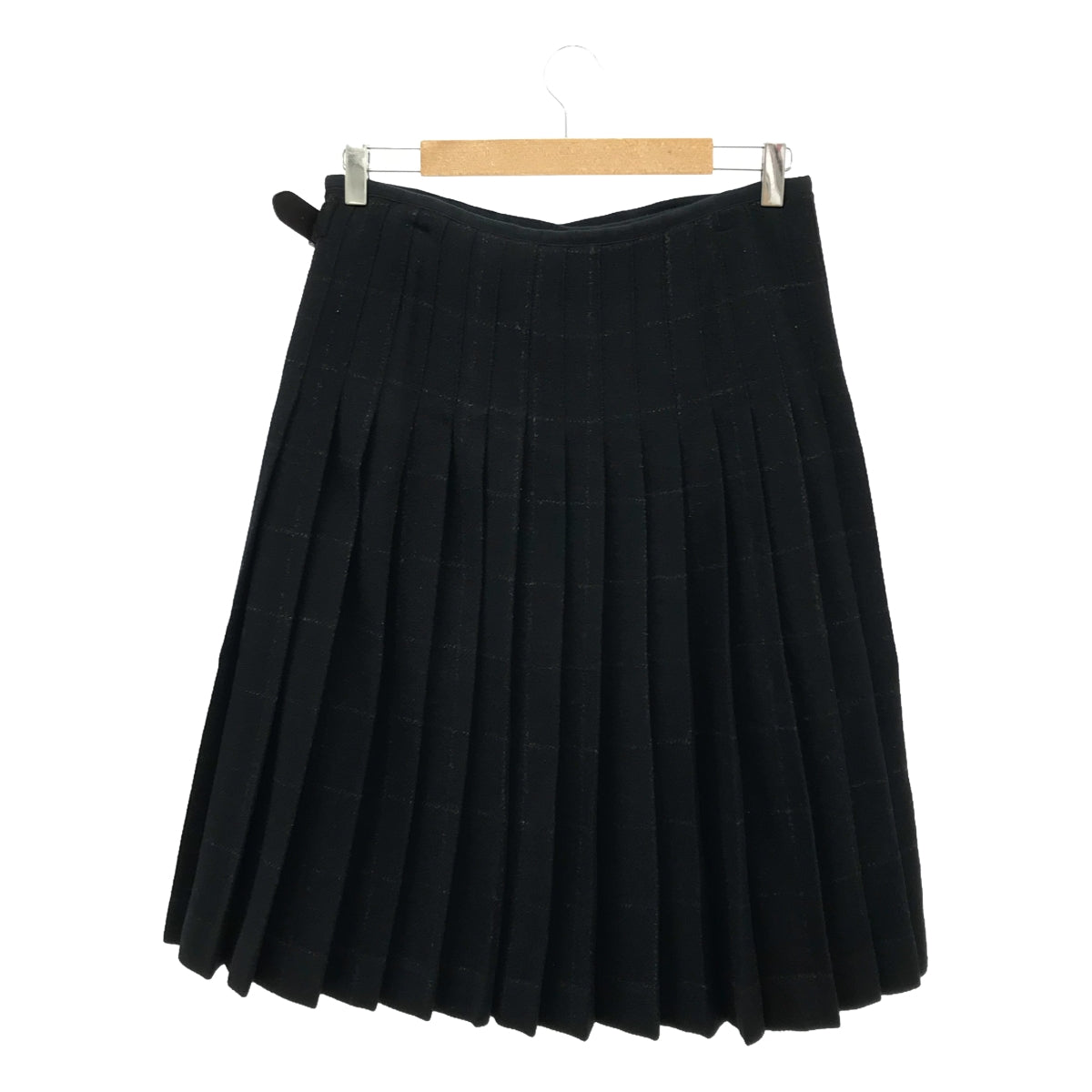 [狀況良好] MHL。 / MHL 瑪格麗特·豪厄爾 |黑色窗格格紋絎縫裙 |尺寸 3 |黑色 |女性的